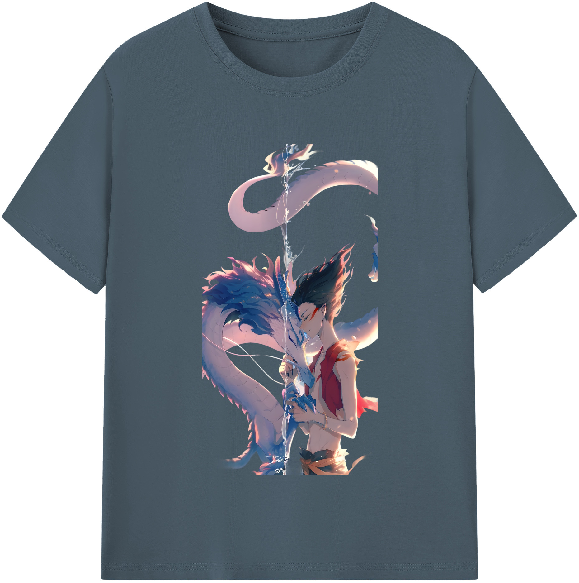 （画像用） Ne Zha 2 ナタ 魔童の大暴れ 綿100％半袖Tシャツ（フロントプリント）
